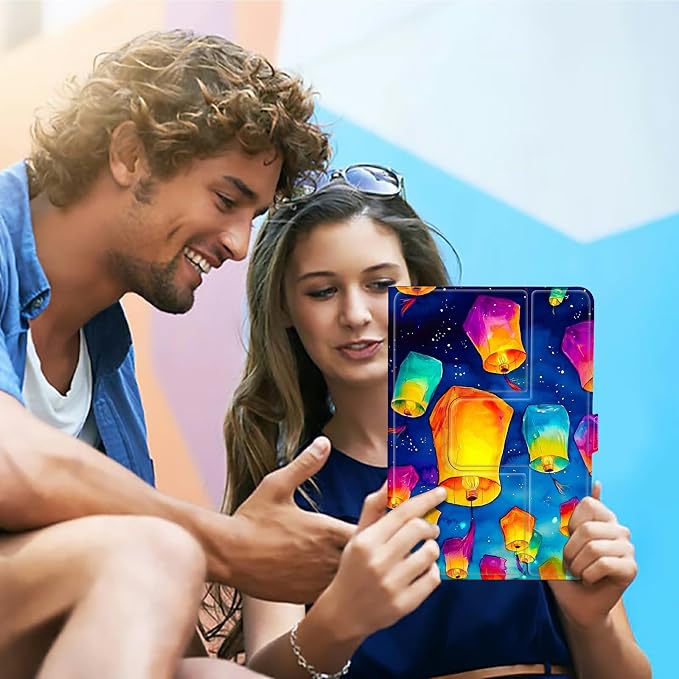 for Walmart Onn 10.1 2024 Onn 10.1 Gen 4 Universal Tablet Case 360 Degree Rotating Kickstand Protective Stand Case with Multiple Viewing PU Leather Shell Case Black Book Cat