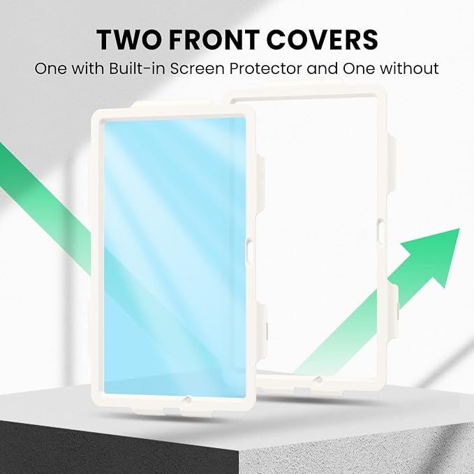 SEYMAC Case for Samsung Galaxy Tab S6 Lite 10.4'' 2024/2022/2020 (SM-P620/P610/P615) Heavy Duty Full-Body Shockproof Protective Case with Screen Protector Rotating Stand Hand/Shoulder Strap Black