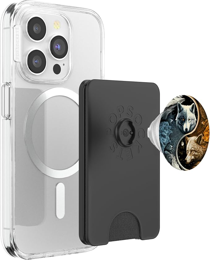 Wolf Yin Yang PopSockets Adhesive PopGrip