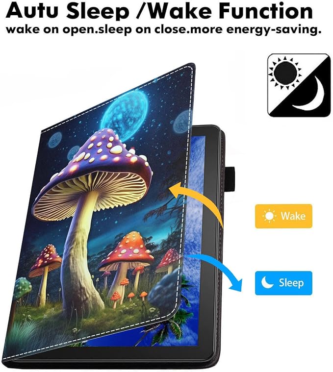 Case for Amazon Kindle Fire HD 8/Fire HD 8 Plus Tablet (12th/10th Generation 2024/2022/2020 Release) Slim PU Leather Cover with Card Slot &amp Auto Wake/Sleep African American Women