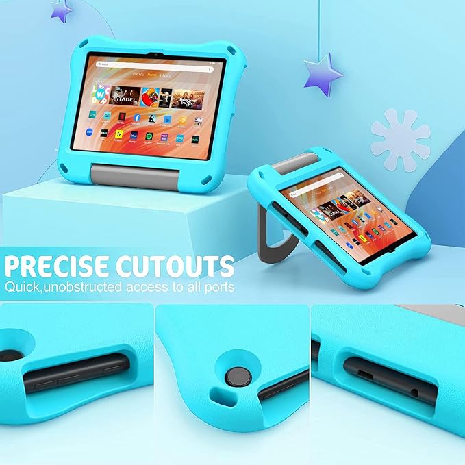 10 inch Tablet Case for kids(Compatible with 13th/11th Gen 2023/2021) (Incompatible with iPad Samsung 10 inch Tablet)Light Weight Shock Proof Convertible Handle Stand Kids Case (A-Light Blue)