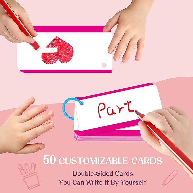 305 Dolch & Fry Sight Words Flash Cards, Include 250 Words with Sentences Plus 50 Blank Cards and 5 Index Cards, Educational Word Reading Flash Cards for Preschool to 3rd Grade