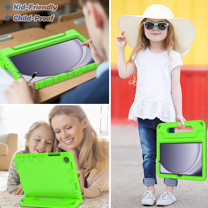 LTROP Shockproof Lightweight Convertible Handle Stand Case for Samsung Galaxy Tab A11 Plus 2025 / A9 Plus 11 Inch 2023 with Built-in Screen Protector Galaxy Tab A11+ / A9+ Case for Kids Black
