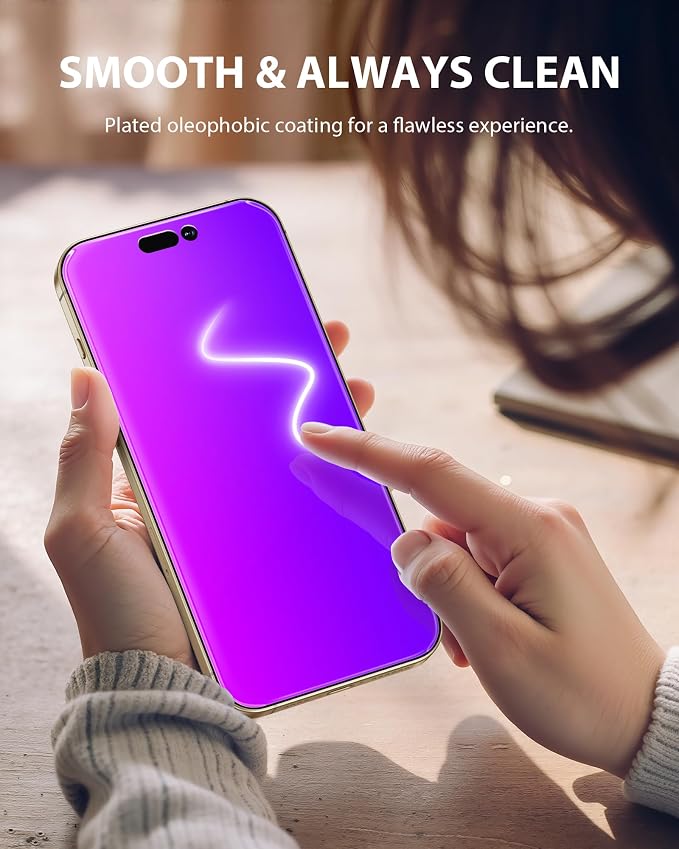 PDDKISS Compatible for iPhone 12/12 Pro Privacy Screen Protector | Pink Gradient Anti Spy Anti Blue Light HD 6.1 Inch Tempered Glass Easy Installation