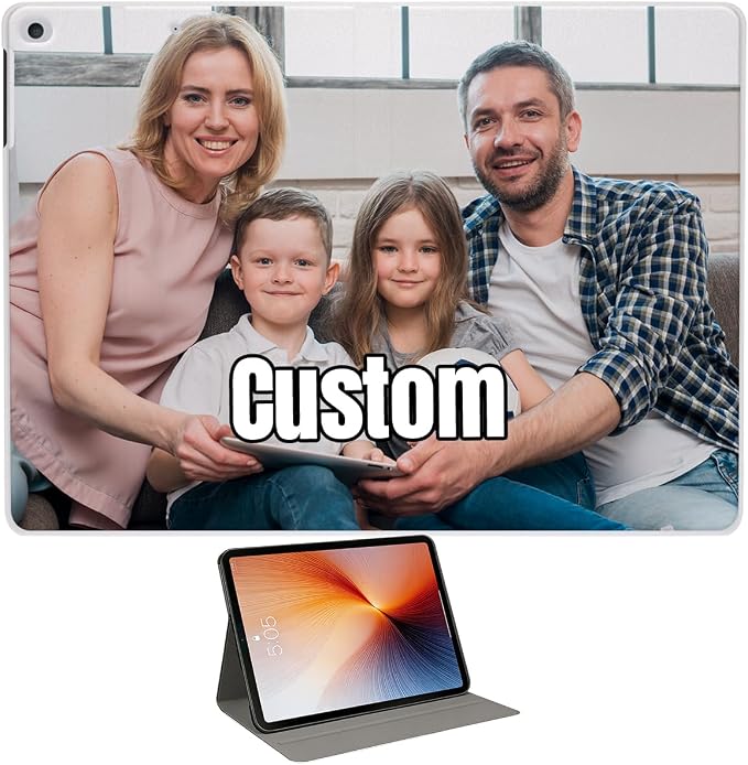 Custom Case for iPad Air 3rd Generation 2019 / iPad Pro 2017 10.5 inch Personalized Customized Picture Logo Text Name PU Leather Tablet Cover Premium Folio Flip Stand Case Auto Wake/Sleep