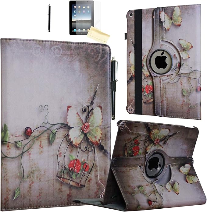 Case for iPad 10.2 inch for iPad 9th 8th 7th Generation Rotating Stand Smart Magnetic Auto Wake Up/Sleep Cover for A2602 A2603 A2604 A2605 MK2L3LL/A MK2P3LL/A MK673LL/A (Black)