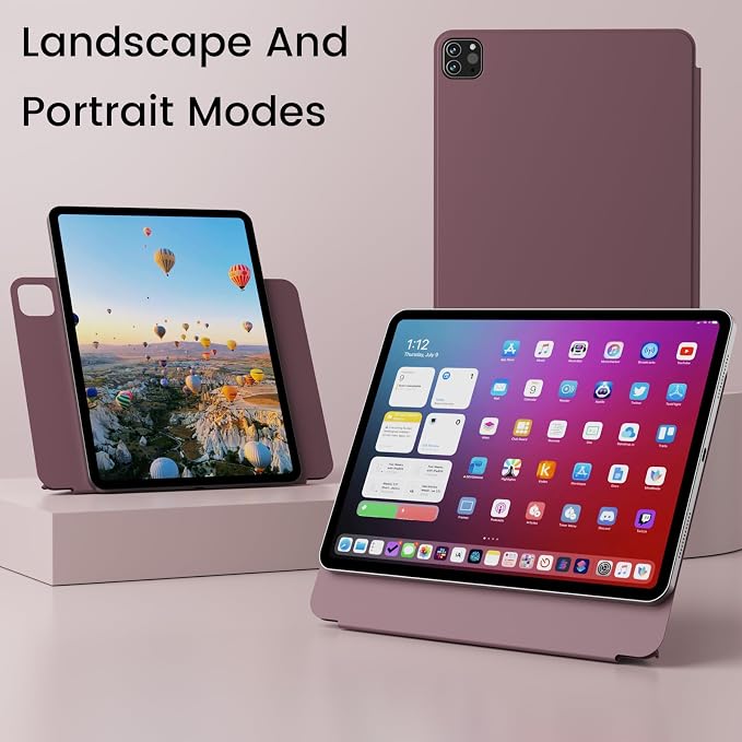 Magnetic Case for iPad Pro 11 Inch 4th/3rd/2nd Gen Black | Magnetic Attachment Support 2nd Gen Pencil Charging Slim &amp Light Folio Stand Case for iPad Pro 11'' 2022/2021/2020