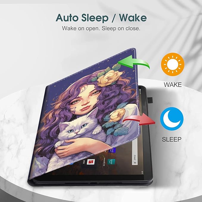 Case for Amazon Fire Max 11 Tablet (13th Generation 2023 Release) Multi-Angle Smart Stand Cover Auto Sleep/Wake for Fire 11 Max Tablet，African American Women Inspirational Quotes