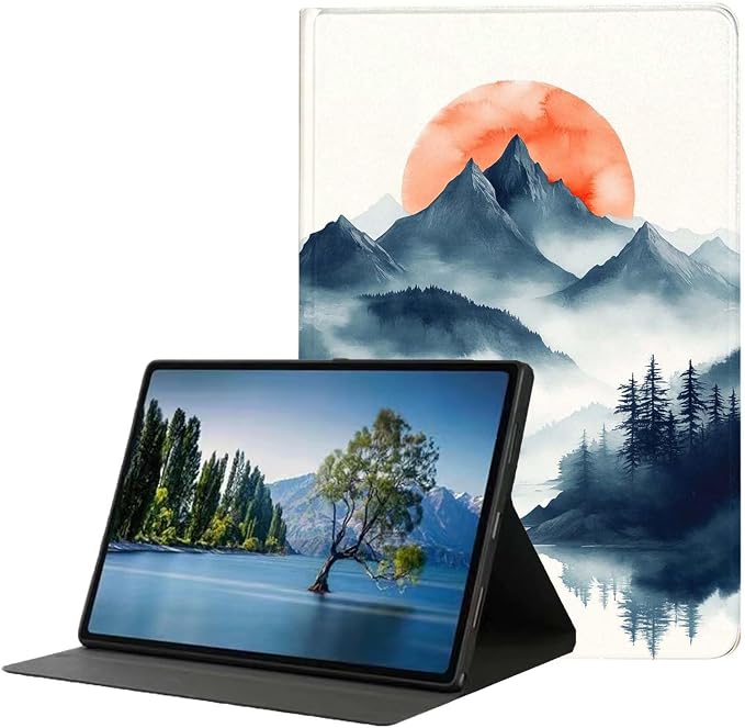 Case for iPad 9th/8th/7th Generation (2021/2020/2019) 10.2-inchSlim PU Leather Cover Adjustable Stand Auto Wake/SleepAurora Over Mountains