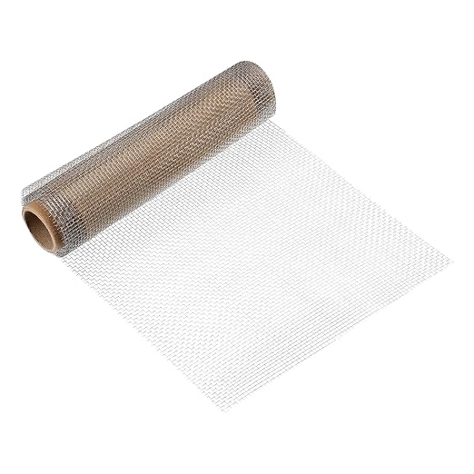 uxcell 8 Mesh 39" x 10" Woven Wire Mesh, 316 Stainless Steel Air Vent Filter