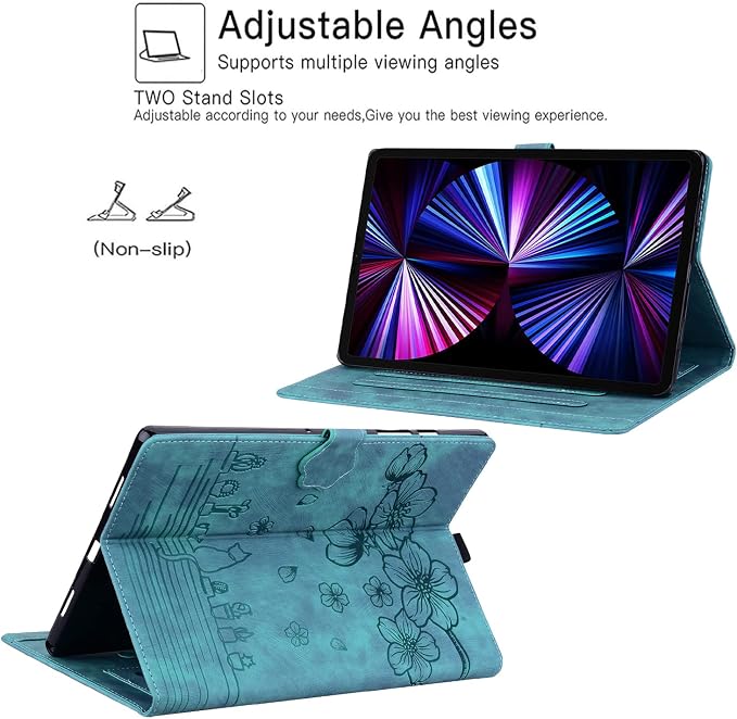 Case for Honor MagicPad 3 Pro 12.3 12.3 2026Multi-Angle Viewing PU Leather Folio Stand Cover with Pencil HolderShockproof Protective Case for Honor MagicPad 3 Pro 12.3 2026Rose Red