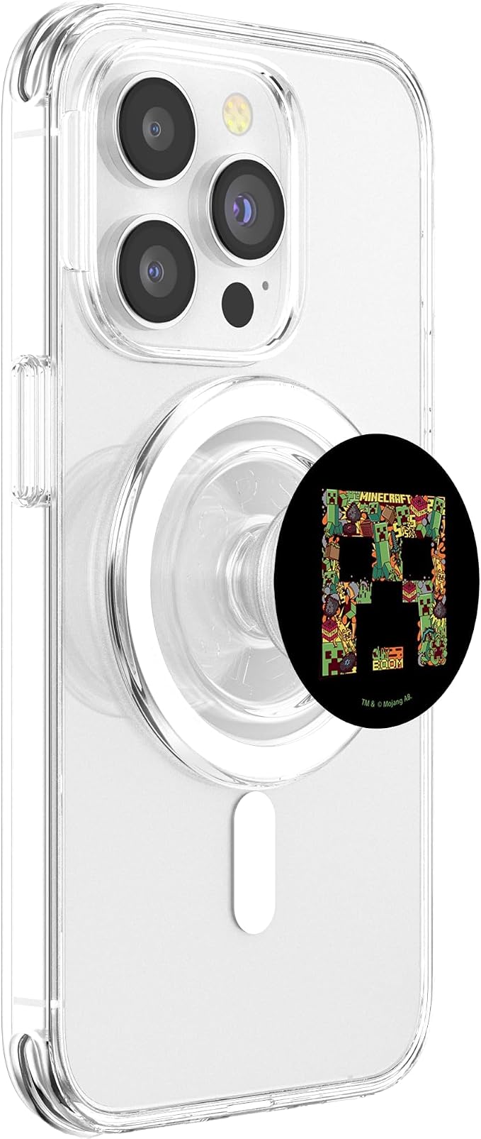 Minecraft Creeper Big Face Collage PopSockets PopGrip for MagSafe