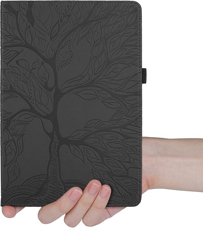 Rotating Case for Lenovo Tab P12 Pro 12.7 inch (SM-TB373FU) PU Leather Folio Folding Stand Cover -Black