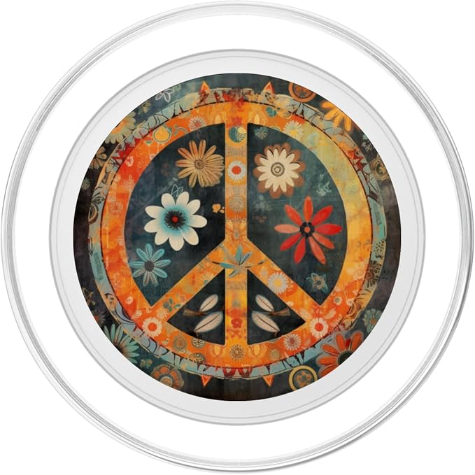 Vintage Peace Sign PopSockets Adhesive PopGrip