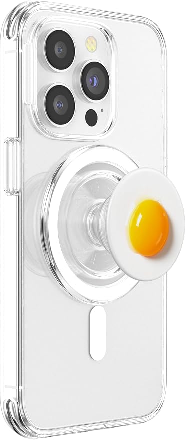 Egg White Orange Foodie Sunnyside up Fried Egg Yolk Food PopSockets Adhesive PopGrip