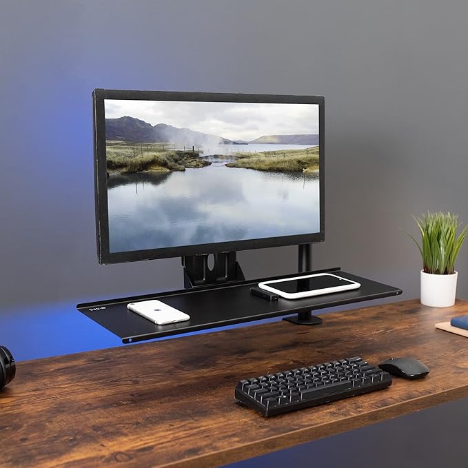 VIVO Computer Keyboard and Mouse Platform Tray VESA Mount Attachment 25.5 x 8 inch Surface (MOUNT-KB03)