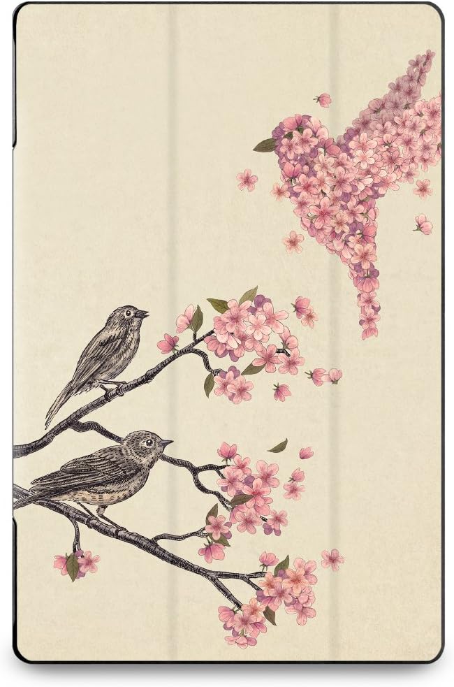 caseable Fire Tablet Cover with Blossom Bird Design