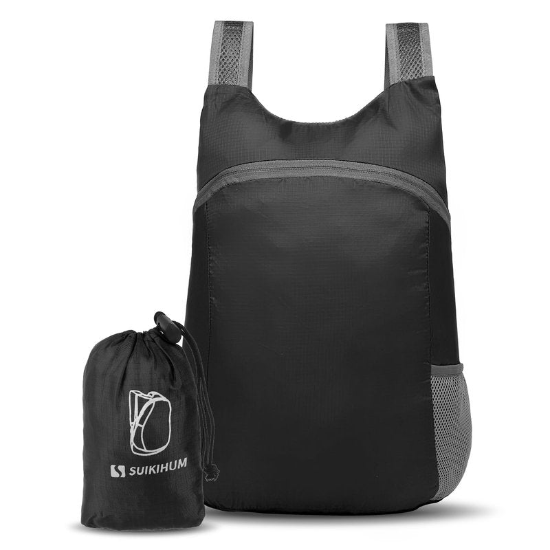 SUIKIHUM 20L Ultra Hiking-Daypack Lightweight Foldable Travel Packable Backpack for Camping Cycling Outdoor,black
