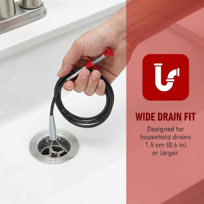 Drain Snake 75 Feet, Plumbing Snake Drain Hair Clog Removal Tool, Sink Unclogger Drain Cleaner Tool for Bathroom Kitchen Tub Shower Drain Clog Remover,Flexible Grabber Claw Pick Up Reacher