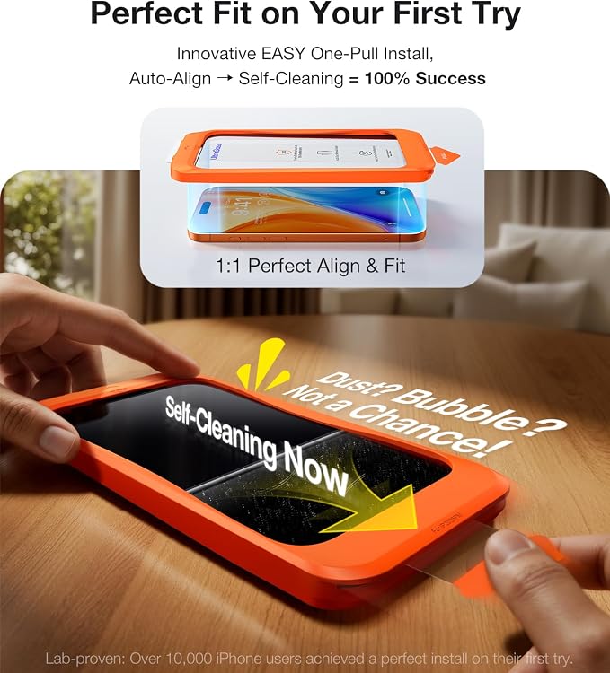 UltraGlass TOP 9H+ Armor for iPhone 15 Pro Max Screen Protector [NO.1 Military Grade Shatterproof] Screen Protector 15 Pro Max Tempered Glass [Longest Durable] Full Coverage 2 Pack