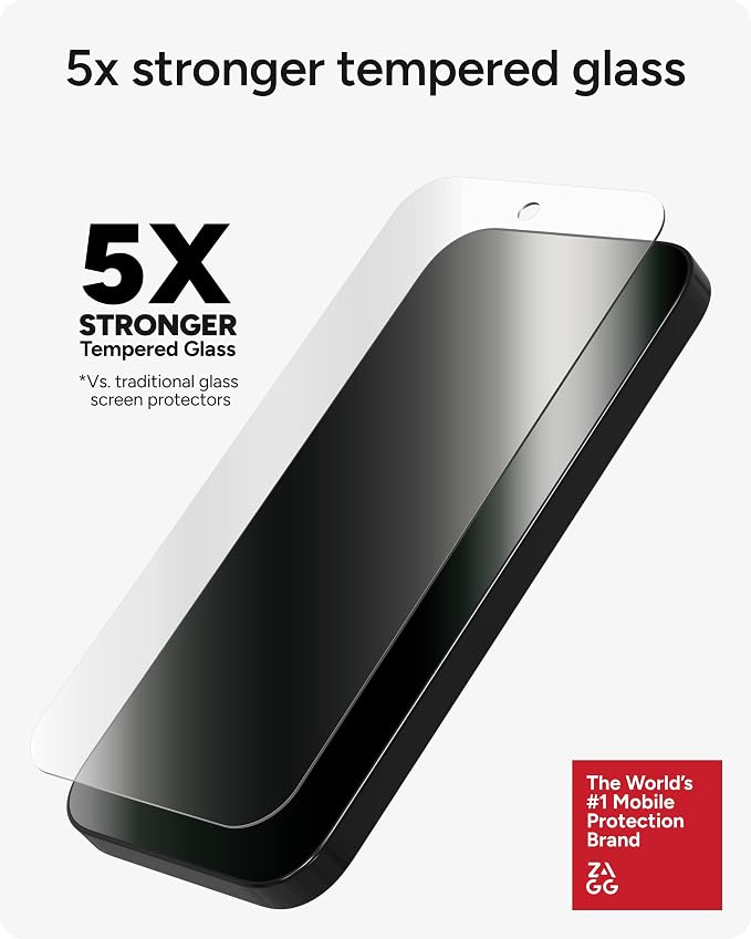 ZAGG Glass Elite Google Pixel 9a Screen Protector – Ultra-Strong Tempered Glass Scratch-Resistant EZ Apply Installation InvisibleShield Made with Recycled Materials