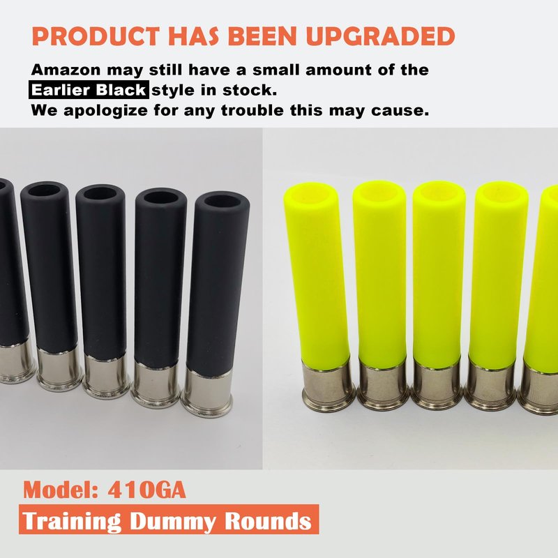 Bayattoo .410 Gauge Safety Practice Rounds Action Trainer Dummy Round Dry Fire Training Snap Cap (6pk)