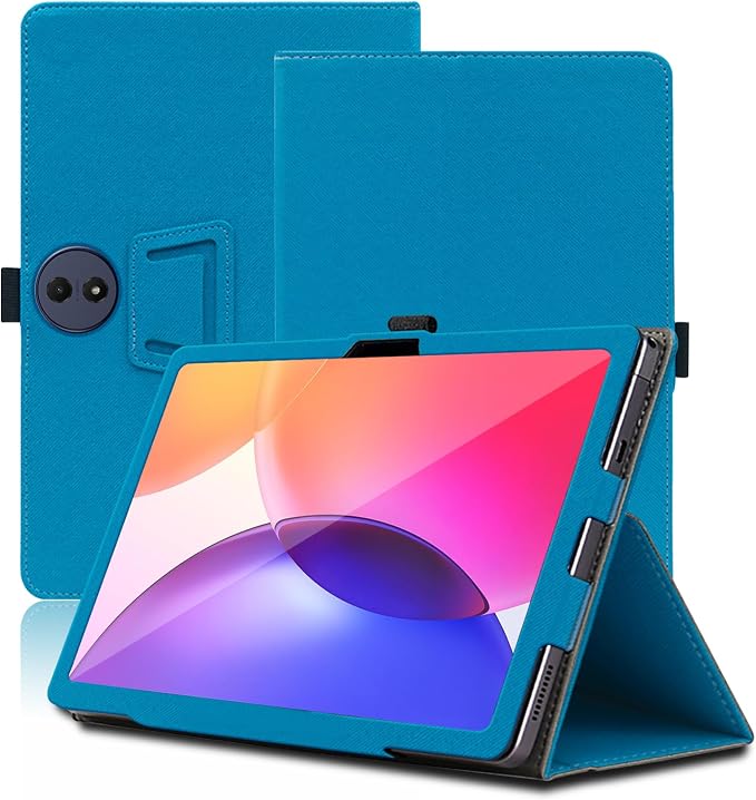 Case for TCL Tab A1 Plus 12.2 inch TCL Tab A1 Plus Tablet Case Folding Stand Protective Cover with Pencil Holder and Wrist Strap Full Protection. (Black)