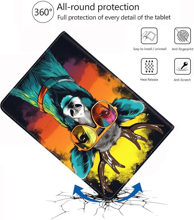 Case for iPad (A16) 11th Generation 11 Inch 2025 iPad 10th Generation 10.9 Inch 2022 Protective Leather Case Adjustable Stand Auto Wake/Sleep Smart Case - African American Girl