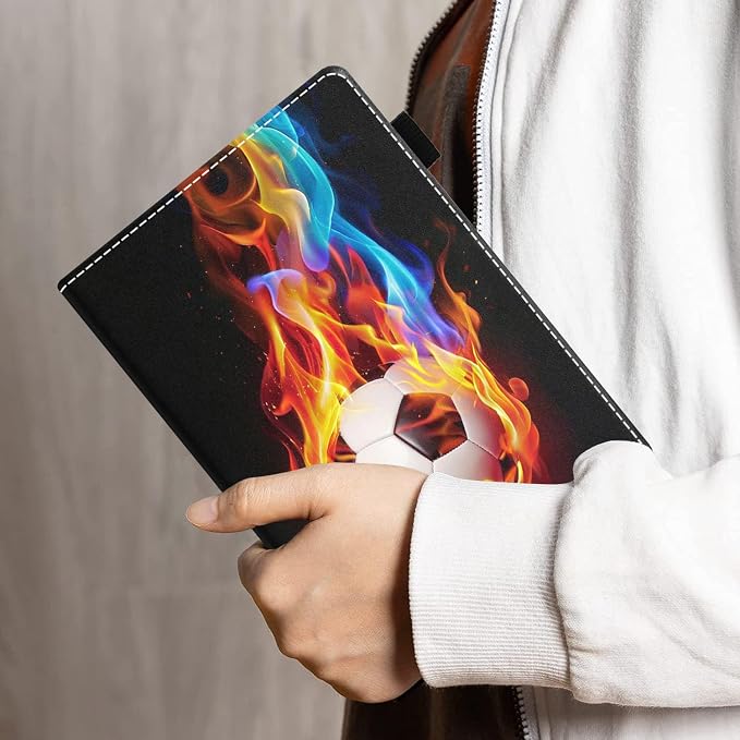 Case for Amazon Kindle Fire HD 10 &amp 10 Plus Tablet 10.1 (13th/11th Generation 2023/2021 Release) - PU Leather Folio Case with Smart Auto Wake/Sleep American Flag Camo