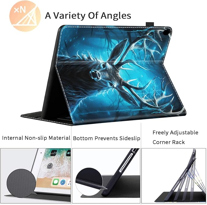Case Fits All-New Amazon Kindle Fire HD 10 &amp 10 Plus Tablet (13th/11th Generation 2023/2021 Release) 10.1 Durable Shockproof Protective Cover with Auto Wake/Sleep，Black Woman Queen Afro Design