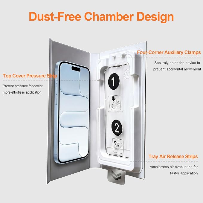 2 Pack for iPhone 17 Screen Protector - 6.3 Inch Tempered Glass Phone Screen Protector with Anti-Scratch Shatterproof Drop Impact Resistant HD Clear Anti-Fingerprint Easy Installation