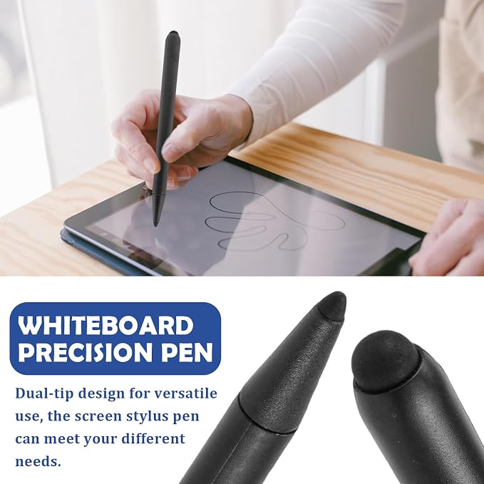 2 Pack Stylus Pen for Touchscreen Whiteboard Stylus Capacitive Pen for Infrared Touch Screen Dual Tip Smart Board Pen for Tablet Teaching Presentations