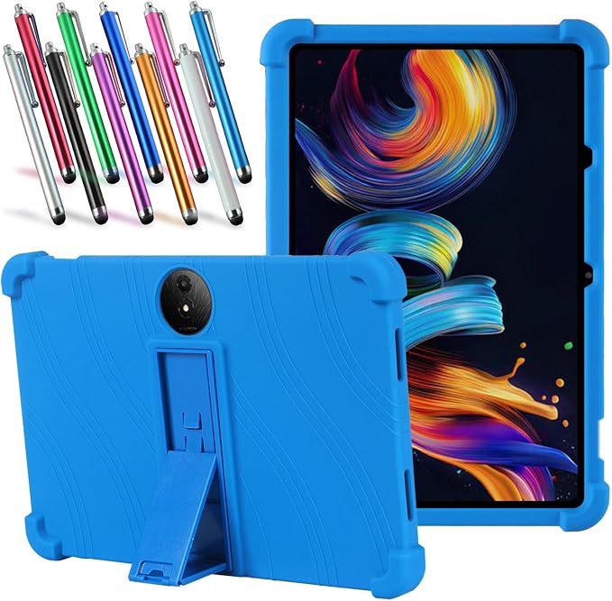 Case for TCL NXTPAPER 11 Plus Tablet 11.5 inch - Protective Lightweight Durable Silicone Stand Cover Case + 1 Random Color Stylus (Black)
