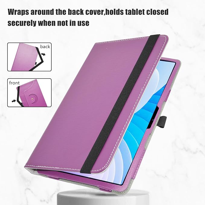 LiuShan 360 Degree Rotation Stand PU Cover for DOOGEE T30 Pro/Ultra T30s T35 T40 11 Tablet Black