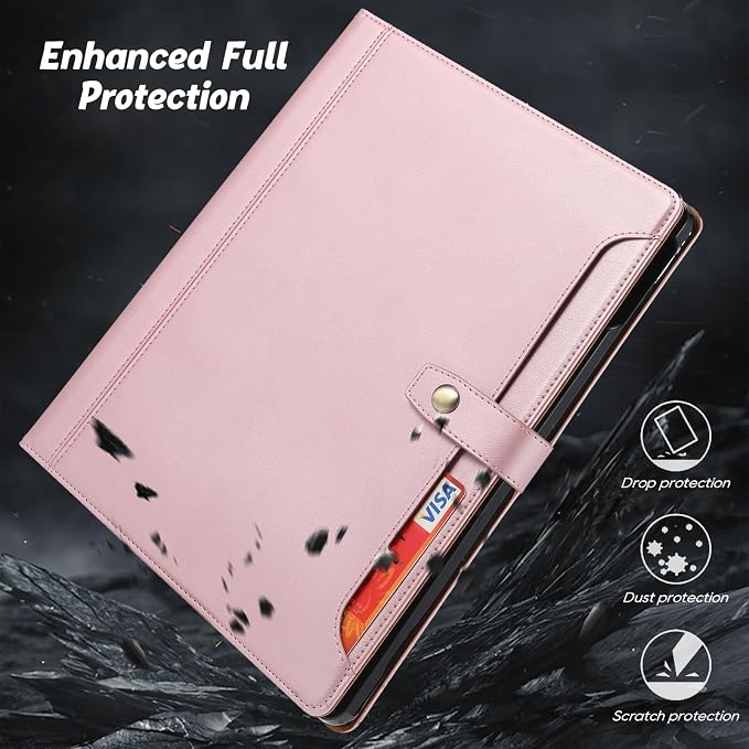 Flip Case for Apple iPad 10.2 9th 8th 7th Generation 2021/2020/2019 Pencil Holder Smart Cover Auto Sleep Wake Protective Documents Pocket Stand Snap Closure Case for iPad 10.2 Inch Black