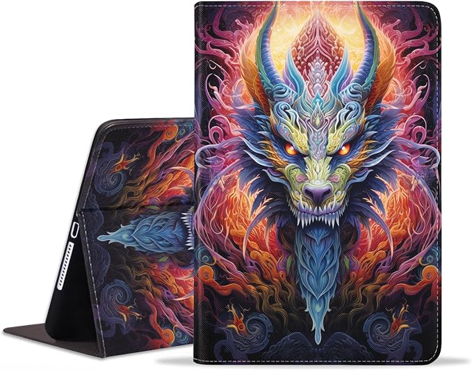 Case for Samsung Galaxy Tab S10 Plus 2024/ S9 Plus/ S9 FE Plus 5G 12.4 Inch 2023 Slim PU Leather Stand Folio Cover with Auto Wake Sleep Abstract Paint Dogs
