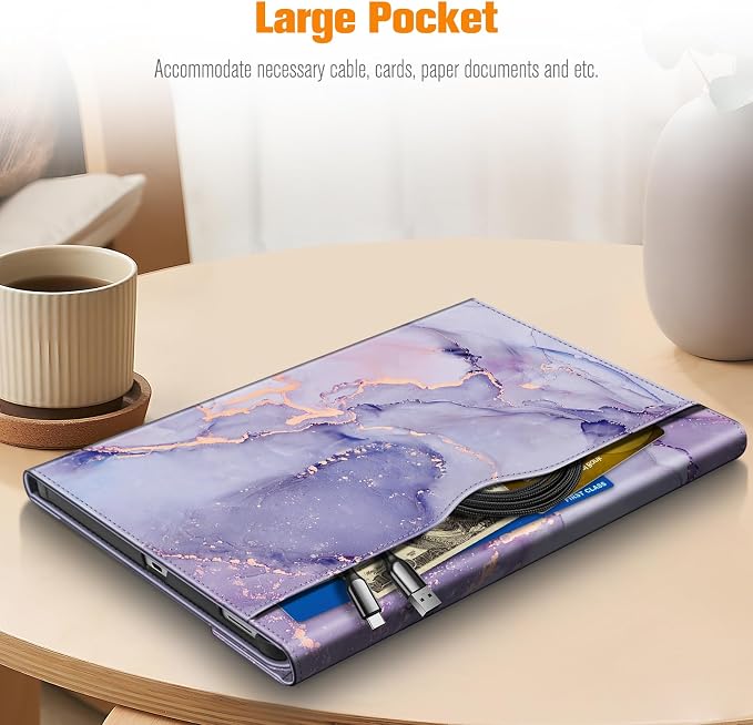 Fintie Portfolio Case for Samsung Galaxy Tab S10 FE Plus 13.1'' 2025 Black | Model (SM-X620/X626) Multiple Angles Business Cover with Pocket Built-in S Pen Holder