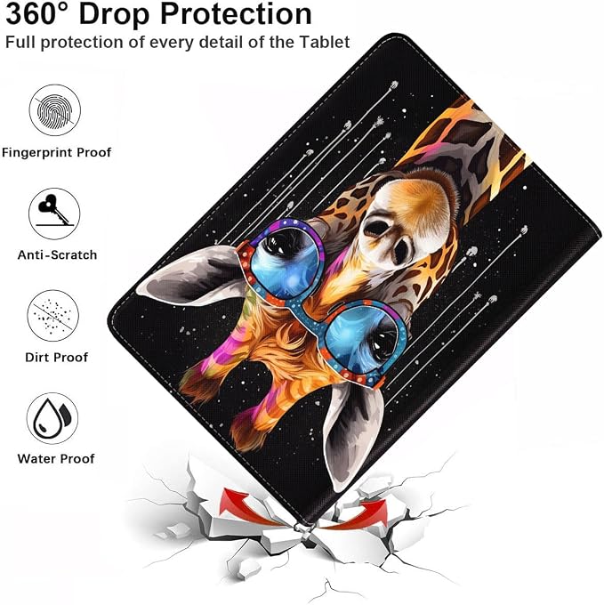 Case for Samsung Galaxy Tab S10 Lite/ S10 FE/ S9 FE 5G 10.9 Inch/ S9 11 Inch - Slim PU Leather Folding Stand Folio Cover with Auto Sleep/Wake - African American Girl