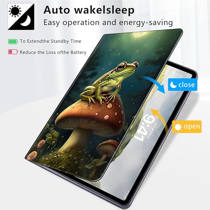 Case for iPad Air 11-inch (M4 2026 / M3 2025 / M2 2024) iPad Air 5th/4th Gen (2022/2020) 10.9 Slim PU Leather Folio Stand &amp Auto Sleep/Wake Protective Smart Cover Tree Fluorescent