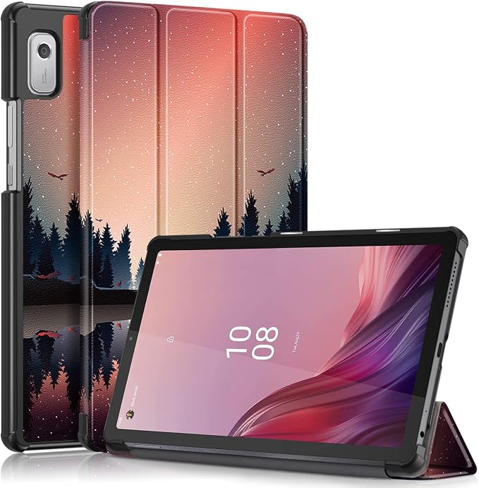 Epicgadget Case for Nook 9 Lenovo Tablet (2024) / Lenovo Tab M9 (TB-310FU 2023 Released) 9 Inch Display Tablet - Slim Lightweight Trifold Shell Stand Cover Case + 1 Random Stylus (Black)