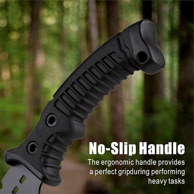 REAT Machete Knife with Shaeth,15" Lightweight Garden Tools Knife,Ergonomic No-Slip Handle, Machetes for Bushcraft, Outdoor Hunting, Garden Cutting Trees and Yard Work