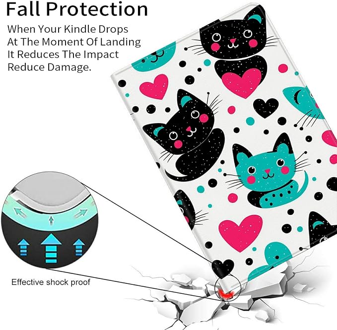 Case for Kindle Scribe 10.2 Inch (2022 Released) PU Leather Cover with Auto Sleep Wake for 10.2 Kindle Scribe Alpaca with Glasses