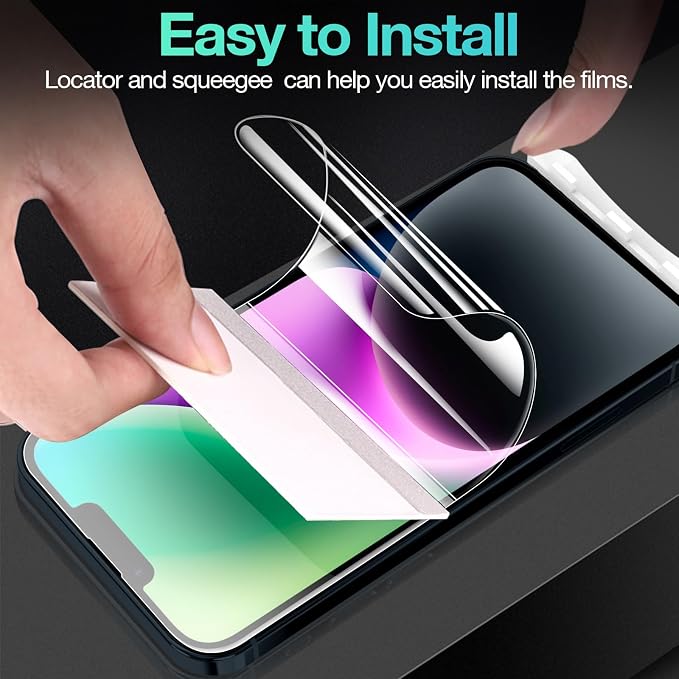 3 Pack Flexible Film Screen Protector for iPhone 12 Pro Max Non-breakable Soft TPU Hydrogel Film for iPhone 12 Pro Max Screen Protector Film (NOT Glass)