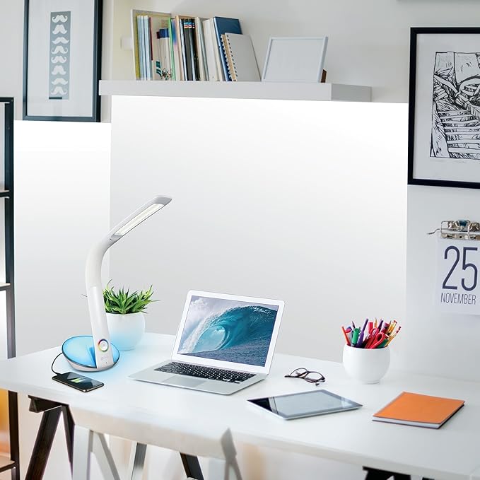 OttLite LED Desk Lamp with Color Changing Base and USB