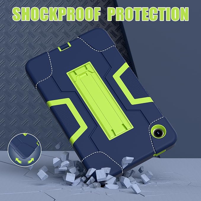 case for Galaxy Tab A9 8.7 2023 Case Hard PC Soft Silicone Kickstand Rugged Heavy Duty High Impact Protective Case for Samsung Galaxy Tab A9 8.7 Inch 2023 SM-X110 SM-X115 Black