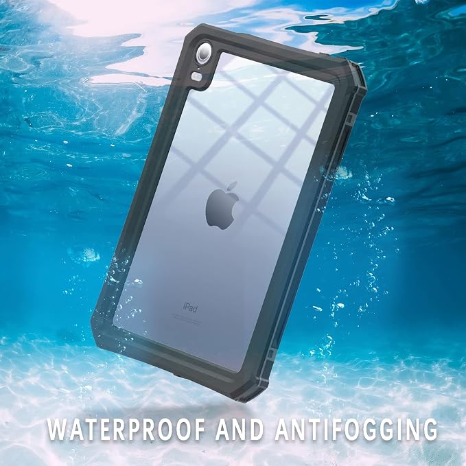 Shellbox Case for iPad Air 4th/5th Generation 2022-2020 Waterproof Dustproof Shockproof Case with 360° Full-Body ProtectionLanyard and Kickstand