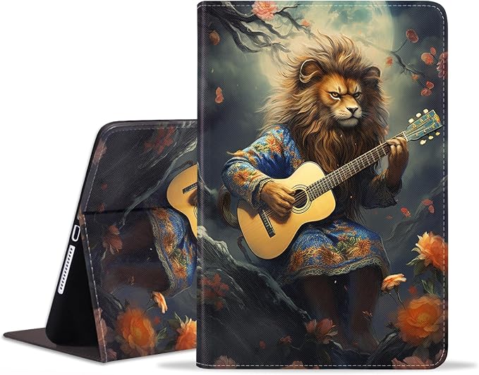 Case for Samsung Galaxy Tab S10 Plus 2024/ S9 Plus/ S9 FE Plus 5G 12.4 Inch 2023 Slim PU Leather Stand Folio Cover with Auto Wake Sleep Abstract Paint Dogs
