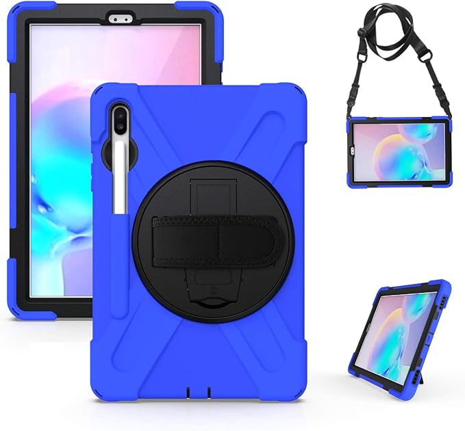 KIQ Shield Series for Samsung Galaxy Tab S7 FE Case Galaxy Tab S8 Plus Case Heavy Duty Shockproof Case w/S Pen Holder for Samsung Tab S7 fe 5G case 12.4 Inch 2020 SM T970 X800 T730 - Black