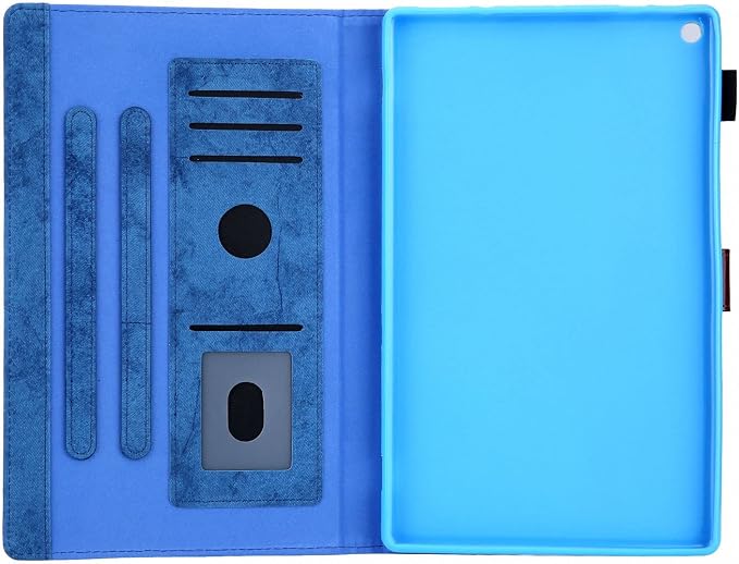 Kindle Fire HD 8 Tablet Case (8th/7th/6th Generation)Smart Stand Synthetic Leather Cover with Auto Wake/Sleep [Card &amp Pencil Holder] for 8 Amazon Fire HD 8 (2018/2017/2016) Blue Sea Beach