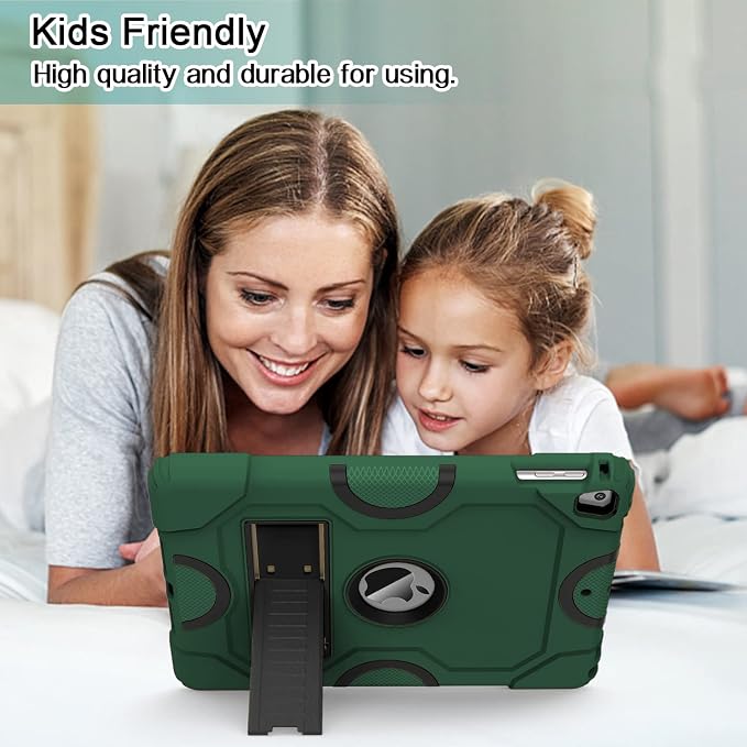 ZoneFoker Case for iPad 6th/5th Generation (9.7 Inch 2018/2017 Model) iPad Air 2 / 1st iPad Pro 9.7 Heavy Duty Shockproof Rugged Protective Case Alpine Green